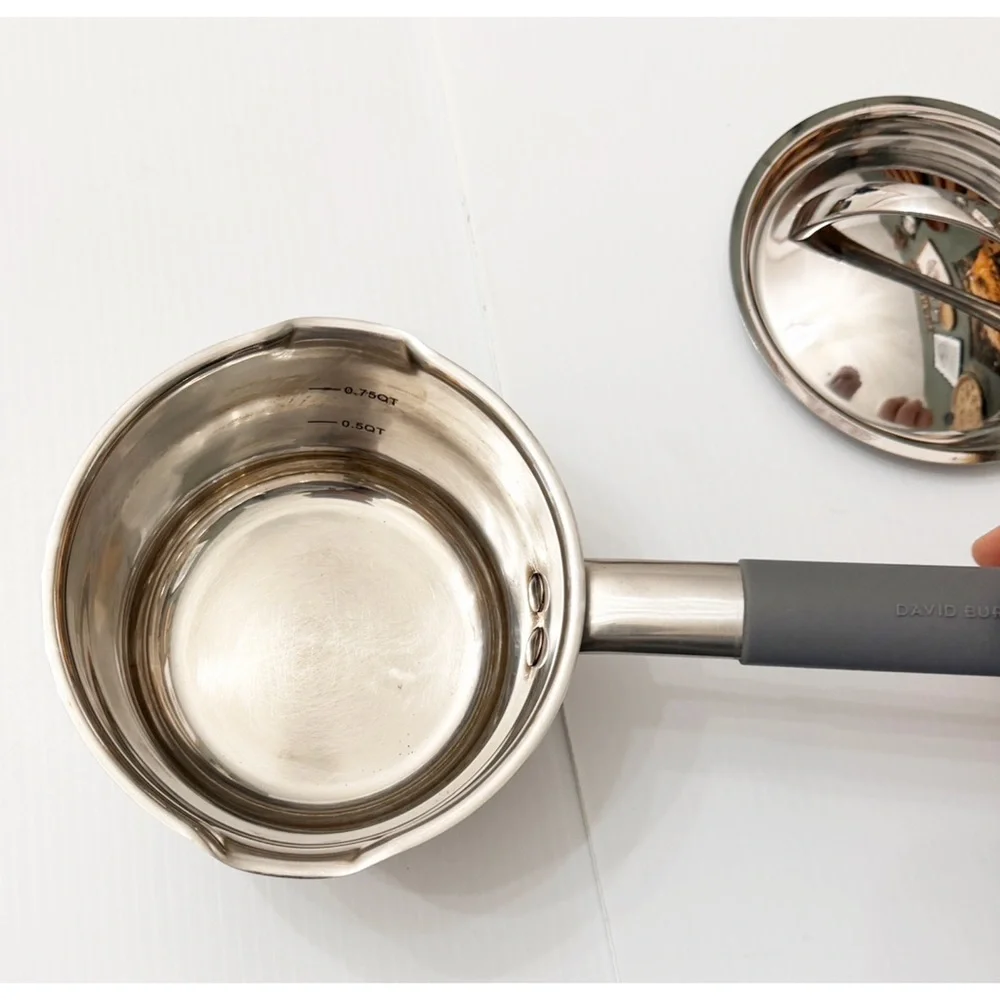David Burke Gourmet Pro Stainless Saucepan with Lid 1.3 Qt